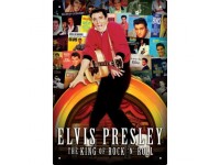 Enseigne Elvis Presley en métal / Collage d'albums